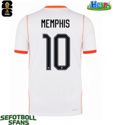 Nederländerna Memphis Depay #10 Bortatröja VM 2026 Kortärmad